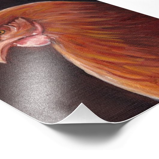 Red Hen Art Portret Print Foto Afdruk (Hoek)