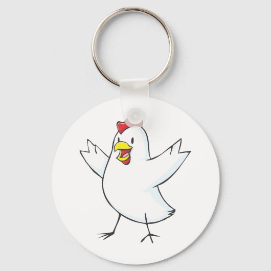 Red Hen Cartoon Sleutelhanger (Voorkant)
