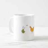 Red Hen in de tuin Koffiemok (Voorkant links)