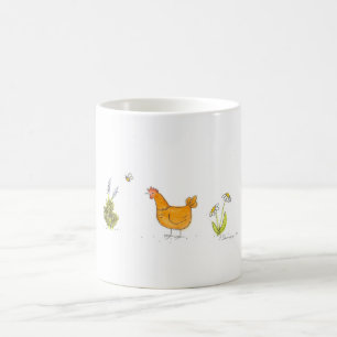 Red Hen in de tuin Koffiemok