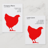 Red Hen-symbool - zwart op wit Visitekaartje (Voorkant / Achterkant)