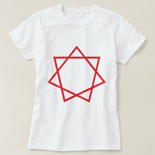 Red Heptagram T-shirt (Design voorkant)