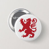 Red Heraldry Lion Ronde Button 5,7 Cm (Voorkant /achterkant)