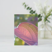 Red Herfst Leaf en Bokeh Briefkaart (Staand voorkant)