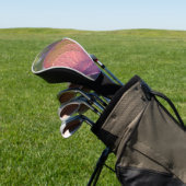 Red Herfst Leaf en Bokeh Golfheadcover (Insitu)