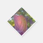 Red Herfst Leaf en Bokeh Servet (Hoek)