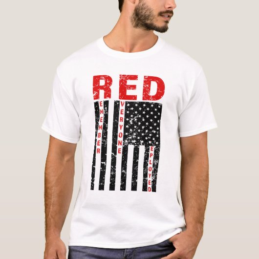 RED herinnert zich Iedereen die het mannen shirt v (Voorkant)