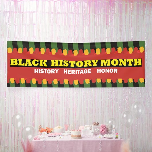 Red Heritage Banner - Black History Month (Feest)