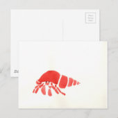 Red Hermit Crab Briefkaart (Voorkant / Achterkant)