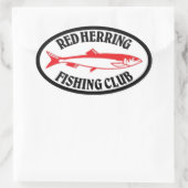 Red Herring Gevist Club Ovale Sticker (Tas)