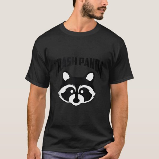 Red het afval Pandas wasbeer dier T-shirt (Voorkant)