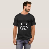 Red het afval Pandas wasbeer dier T-shirt (Voorkant volledig)
