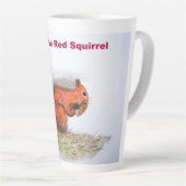 Red het behoud van de rode eekhoorn latte mok (Rechterhoek)