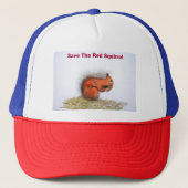 Red het behoud van de rode eekhoorn trucker pet (Voorkant)