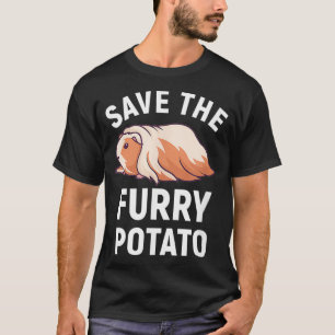 Red het harige aardappel cavia liefdesgeschenk t-shirt