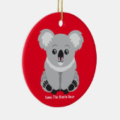 Red het Koala-Beer Keramisch Ornament (Rechts)