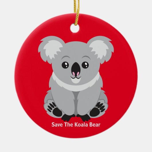 Red het Koala-Beer Keramisch Ornament (Voorkant)