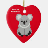 Red het Koala-Beer Keramisch Ornament (Rechts)