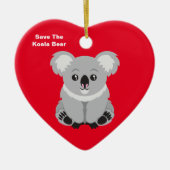 Red het Koala-Beer Keramisch Ornament (Voorkant)