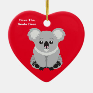 Red het Koala-Beer Keramisch Ornament