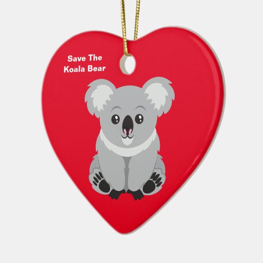 Red het Koala-Beer Keramisch Ornament (Links)