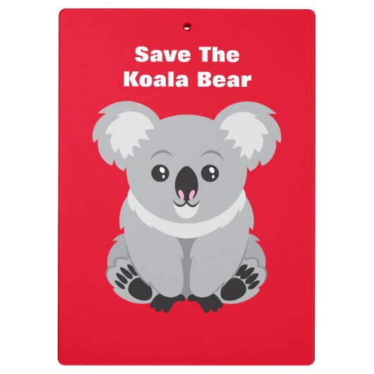 Red het Koala-Beer Klembord (Achterkant)