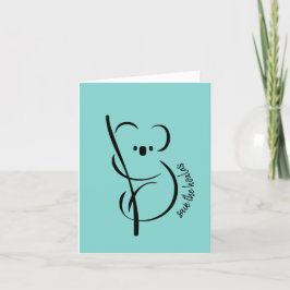 Red het Koalas Wenskaart Feestdagen Kaart