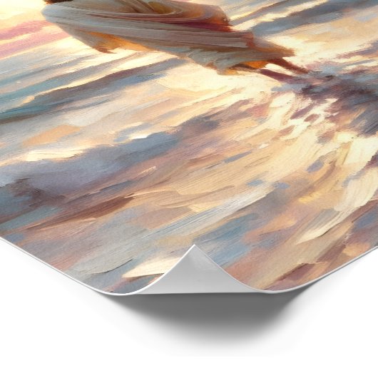 Red het Lam - Jesus and Lamb Digital Christelijk W Poster (Hoek)