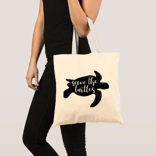 Red het mariene leven van de dieractivist Turtles Tote Bag (Voorkant (product))