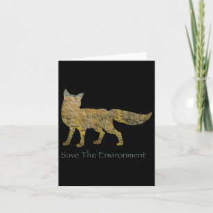 Red het milieu Fox Silhouette Milieu Kaart
