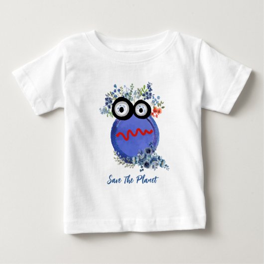 Red het planeet baby T-shirt (Voorkant)