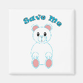 Red het Polar Beer Huilen Magneet (Voorkant)