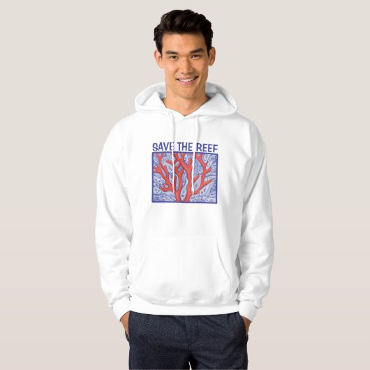 Red het rif Happy Fish Hoodie (Voorkant volledig)