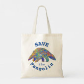 Red het Schubdier Kleurig Bedreigd Dieren Kunst Tote Bag (Achterkant)