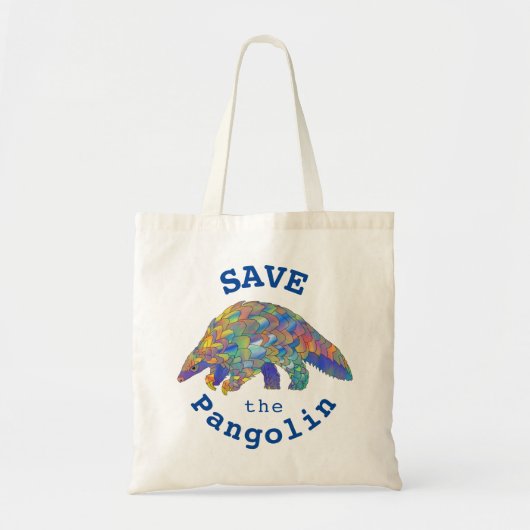 Red het Schubdier Kleurig Bedreigd Dieren Kunst Tote Bag (Voorkant)