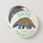Red het Schubdier Kleurig Dieren Kunst Slogan Ronde Button 7,6 Cm (Voorkant /achterkant)