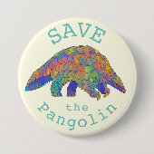 Red het Schubdier Kleurig Dieren Kunst Slogan Ronde Button 7,6 Cm (Voorkant)