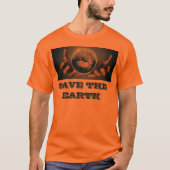 Red het T-shirt van de aarde (Voorkant)