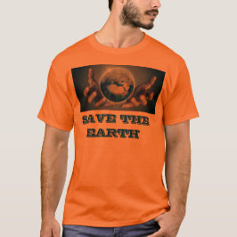 Red het T-shirt van de aarde