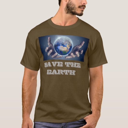 Red het T-shirt van de aarde (Voorkant)