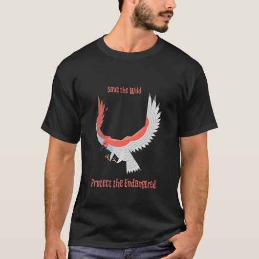 red het wild bescherm de bedreigde t-shirt (Voorkant)