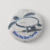 Red het Zee Turtle Dismissing Turtle Art Ronde Button 5,7 Cm (Voorkant)