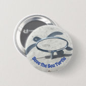 Red het Zee Turtle Dismissing Turtle Art Ronde Button 5,7 Cm (Voorkant /achterkant)