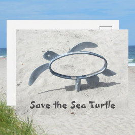 Red het Zee Turtle Earth Day Briefkaart