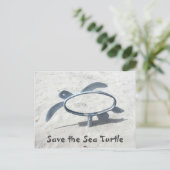 Red het Zee Turtle Earth Day Briefkaart (Staand voorkant)