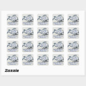 Red het Zee Turtle Earth Day Vierkante Sticker (Vel)