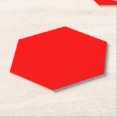Red Hexagon Kartonnen Onderzetters (Schuin)