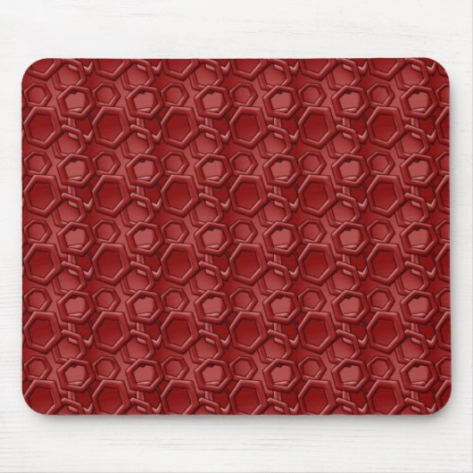 Red Hexagons Muismat (Voorkant)