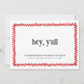 Red Hey Y'all - Verhuisd naar Texas Aankondiging (Voorkant)