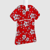 Red Hibiscus Aloha Shirt Ornament (voorkant)